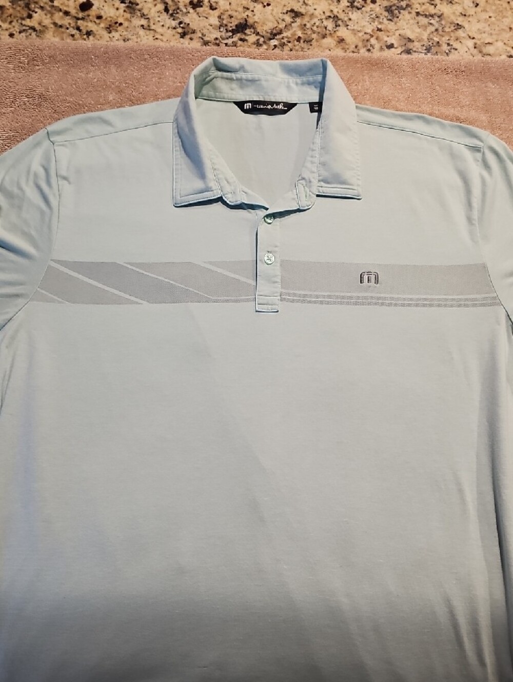 TravisMathew Light Green/Mibt Button-Up Polo - Picture 3 of 3